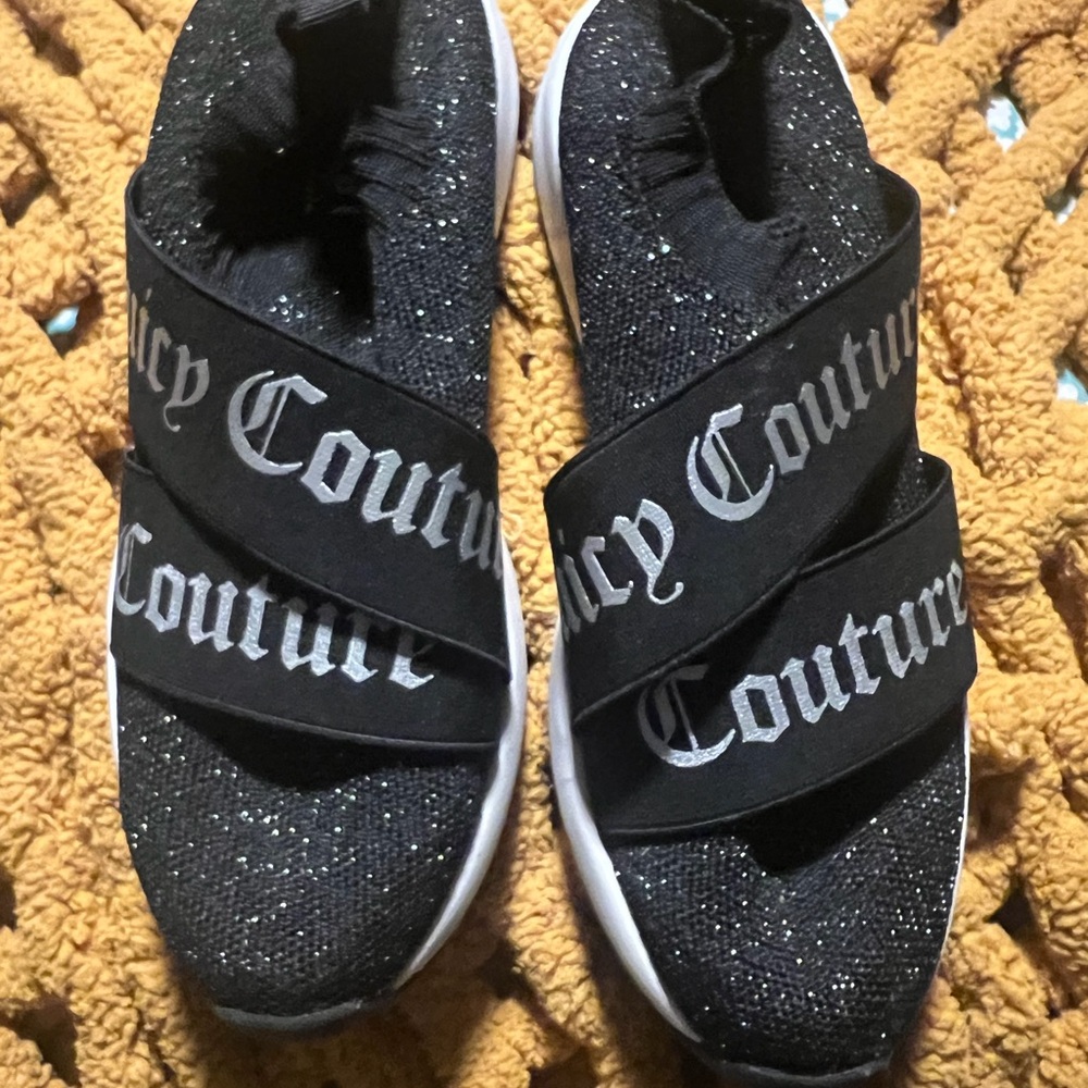 Juicy Couture Kids Black Sparkle Sneakers